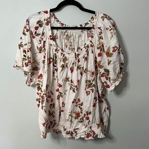 Strawberry print blouse